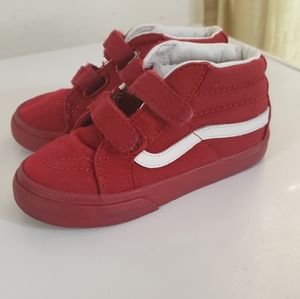 Toddler vans high top velcro straps. Size 9